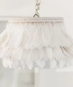Jamie Dietrich Designs White Feather Pendant HOME DÉCOR