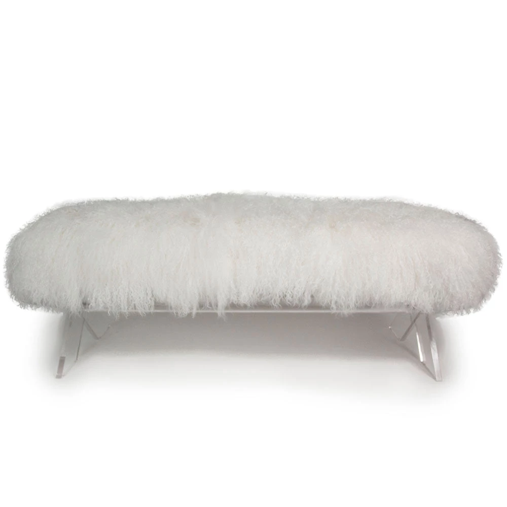 Jamie Dietrich Designs X Bench - Tibetan Lamb Benches 1 Jamie Dietrich Designs X Bench - Tibetan Lamb Benches