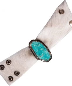 Jamie Dietrich Designs Turquoise Cuff - Black Leather Single