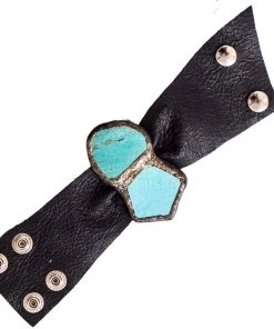 Jamie Dietrich Designs Bracelets/Cuffs Turquoise Cuff - White Hide Single