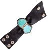 Jamie Dietrich Designs Turquoise Cuff - Black Leather Double Bracelets/Cuffs