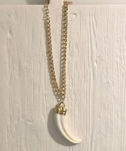 Jamie Dietrich Designs Jewelry Paige 18 Karat Gold African Tusk Necklace