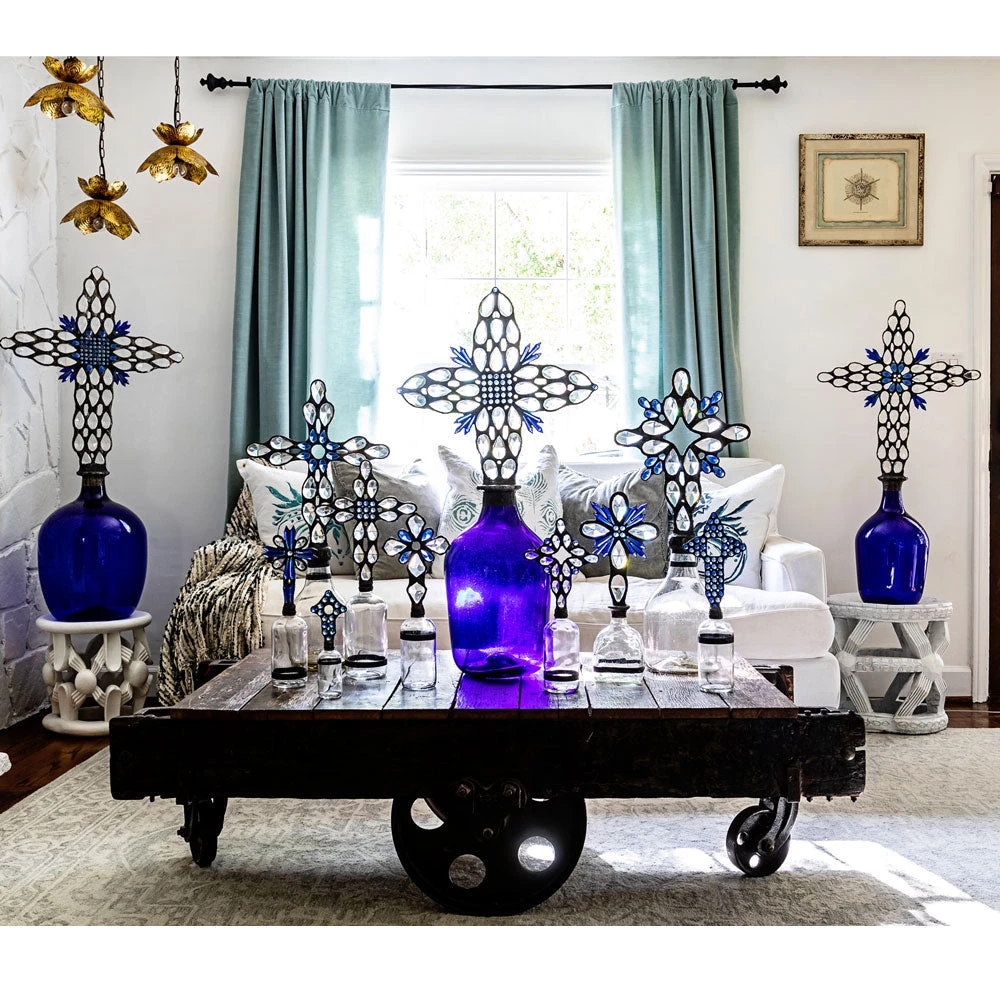 Jamie Dietrich Designs 49" Hana Crystal Bottle HOME DÉCOR 2 Jamie Dietrich Designs 49" Hana Crystal Bottle HOME DÉCOR