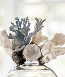 Jamie Dietrich Designs Blue & White Coral Geode Float (Medium)