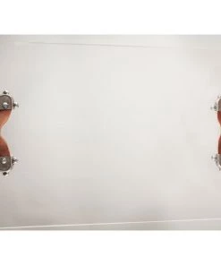 Jamie Dietrich Designs Acrylic Flat Tray Large W/Leather Handle HOME DÉCOR