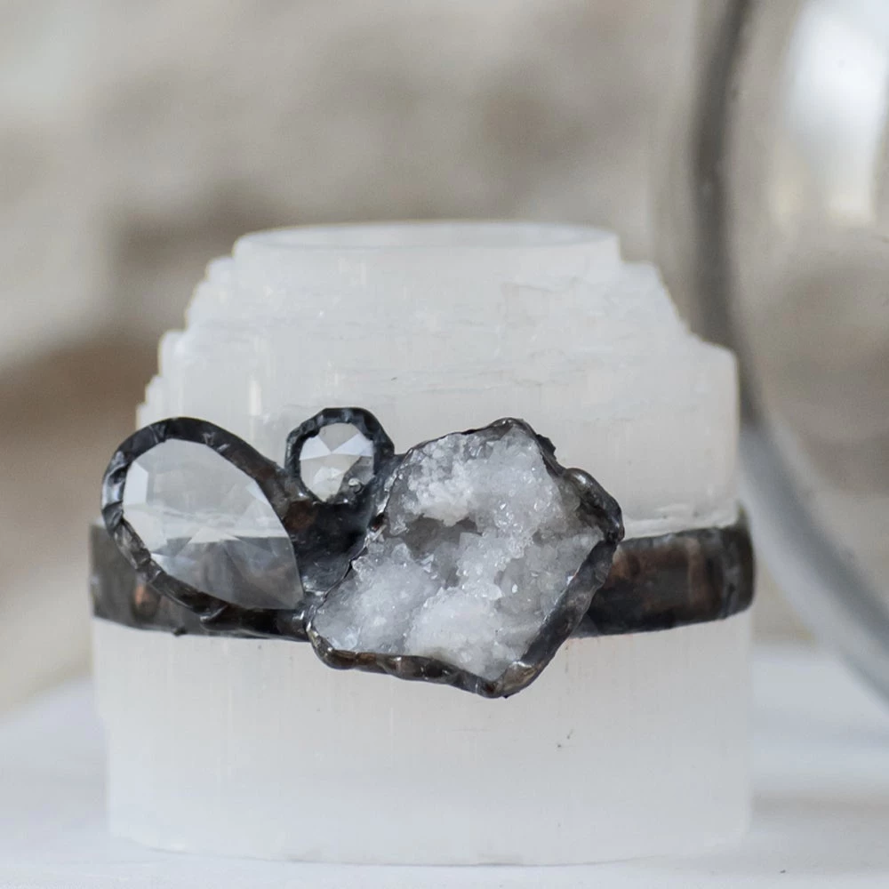 Jamie Dietrich Designs Selenite Tea Light Holder DECORATIVE ACCENTS 2 Jamie Dietrich Designs Selenite Tea Light Holder DECORATIVE ACCENTS