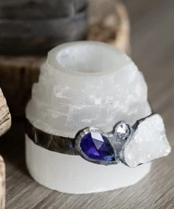 Jamie Dietrich Designs DECORATIVE ACCENTS Selenite Tea Light Holder