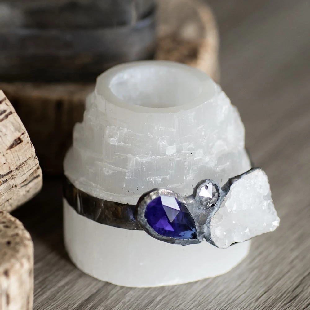 Jamie Dietrich Designs Selenite Tea Light Holder DECORATIVE ACCENTS 2 Jamie Dietrich Designs Selenite Tea Light Holder DECORATIVE ACCENTS