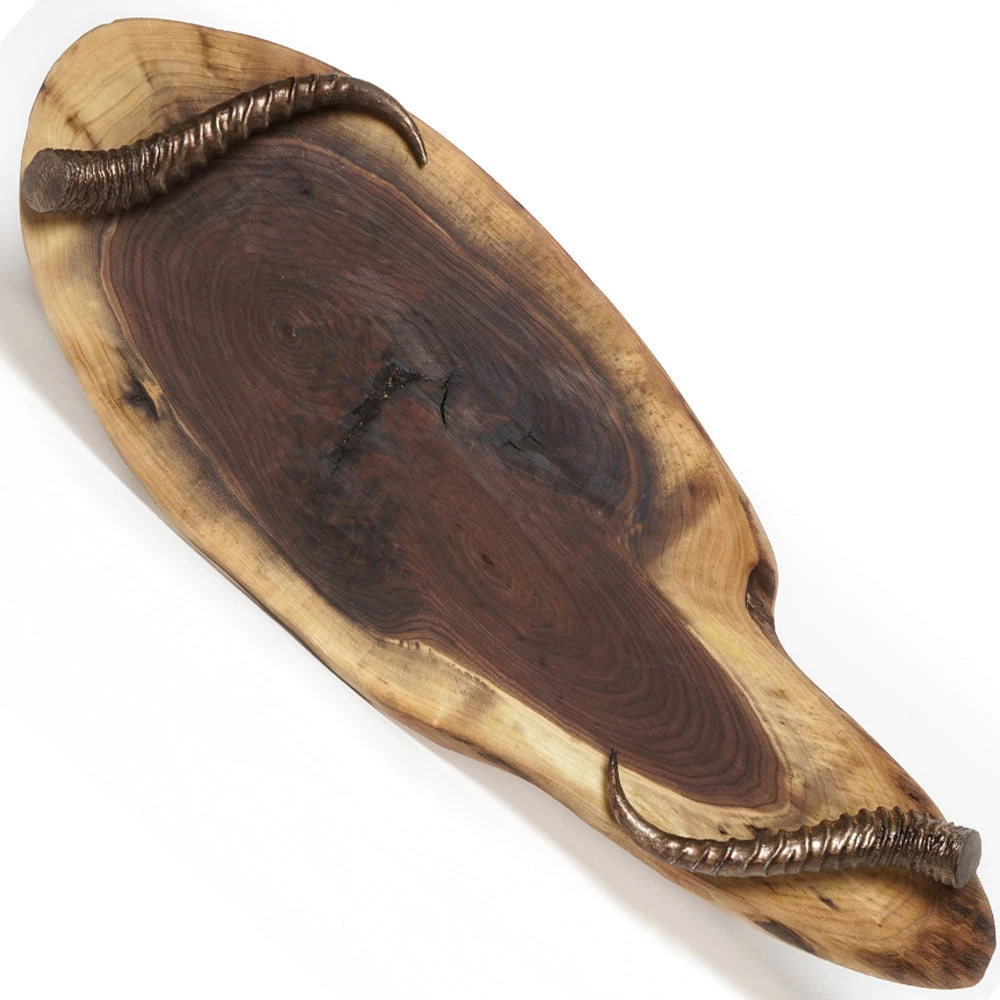 Jamie Dietrich Designs Oval Wood Slab Tray - LAST CHANCE ITEM 1 Jamie Dietrich Designs Oval Wood Slab Tray - LAST CHANCE ITEM