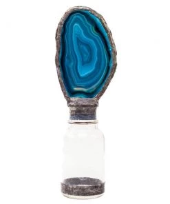 Jamie Dietrich Designs Small Blue Agate Bottle HOME DÉCOR
