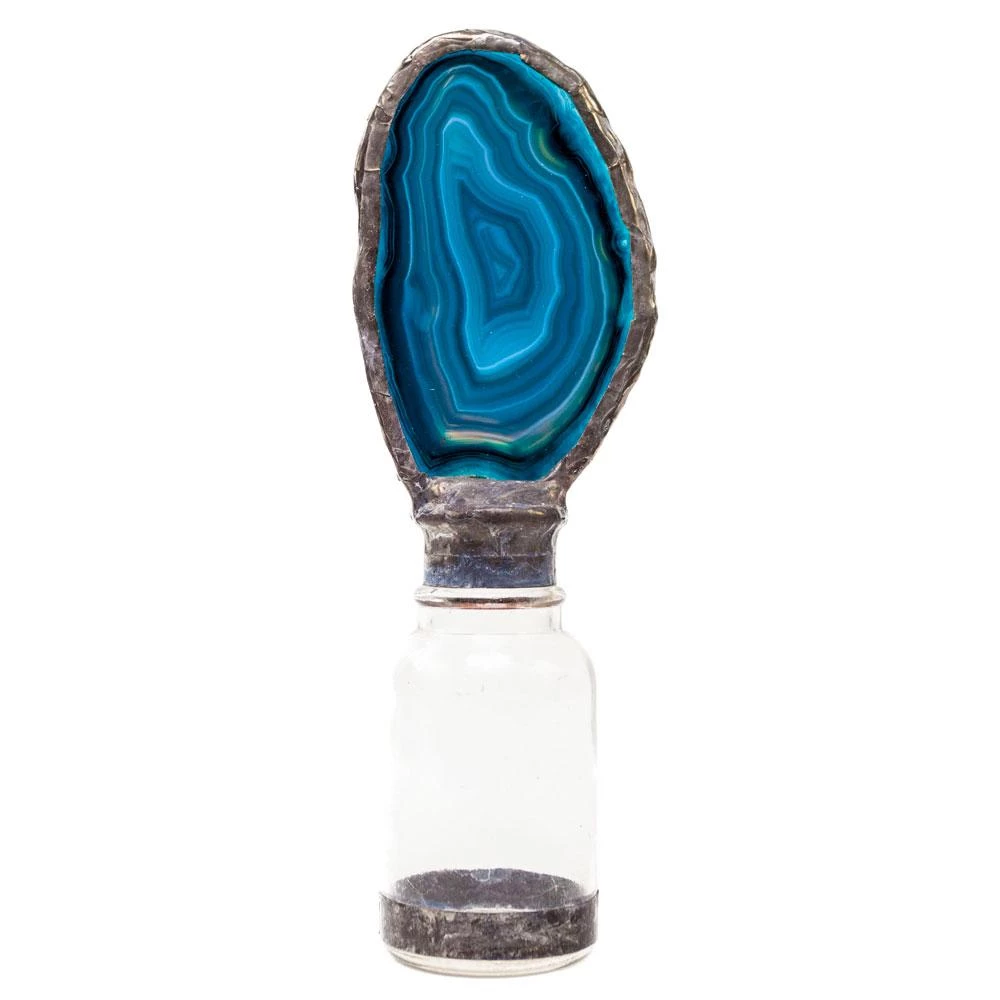 Jamie Dietrich Designs Small Blue Agate Bottle HOME DÉCOR 1 Jamie Dietrich Designs Small Blue Agate Bottle HOME DÉCOR