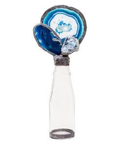 Jamie Dietrich Designs Blue Agate Blue Calcite Bottle HOME DÉCOR