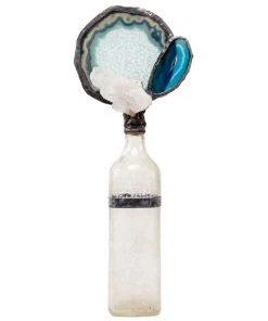 Jamie Dietrich Designs Double Blue Agate Geode Bottle