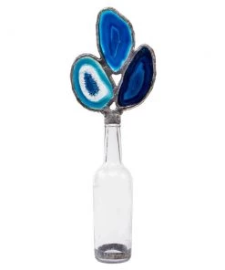 Jamie Dietrich Designs Triple Blue Agate Bottle HOME DÉCOR