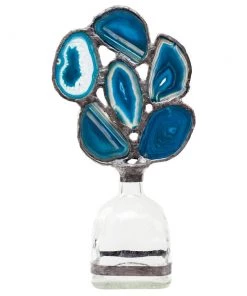 Jamie Dietrich Designs Blue Agate Cluster Bottle HOME DÉCOR