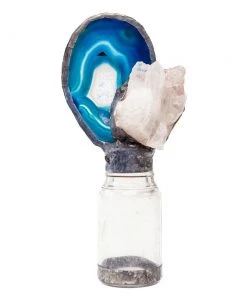 Jamie Dietrich Designs Small Blue Agate Geode Bottle HOME DÉCOR