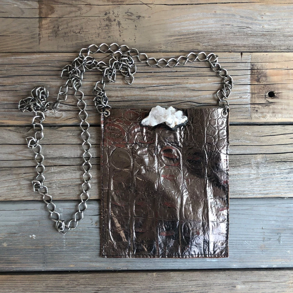 Jamie Dietrich Designs Sale Coco Metallic Bronze/Alligator - Geode 1 Jamie Dietrich Designs Sale Coco Metallic Bronze/Alligator - Geode