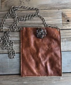 Jamie Dietrich Designs Sale Coco Milk Chocolate Leather - Crystal Flower