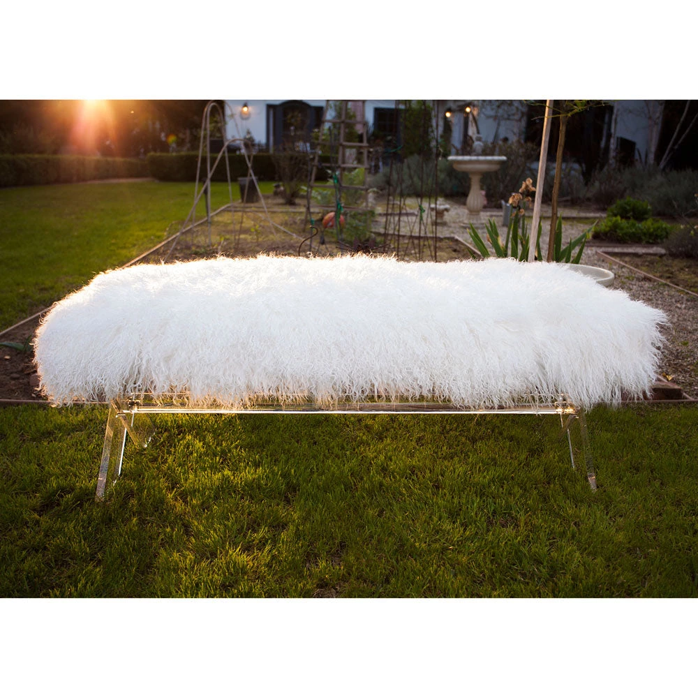 Jamie Dietrich Designs X Bench - Tibetan Lamb Benches 3 Jamie Dietrich Designs X Bench - Tibetan Lamb Benches