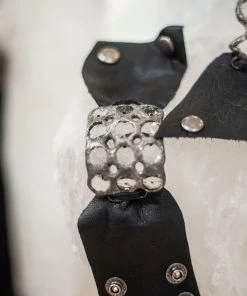 Jamie Dietrich Designs 12 Crystal Leather Cuff - Chocolate