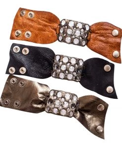 Jamie Dietrich Designs Bracelets/Cuffs 12 Crystal Leather Cuff - Bronze 7 Jamie Dietrich Designs Bracelets/Cuffs 12 Crystal Leather Cuff - Bronze