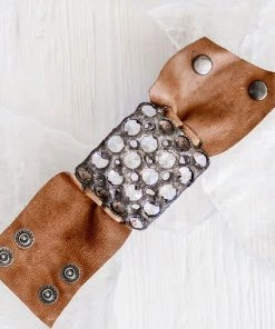 Jamie Dietrich Designs 20 Crystal Leather Cuff - Bronze 9 Jamie Dietrich Designs 20 Crystal Leather Cuff - Bronze