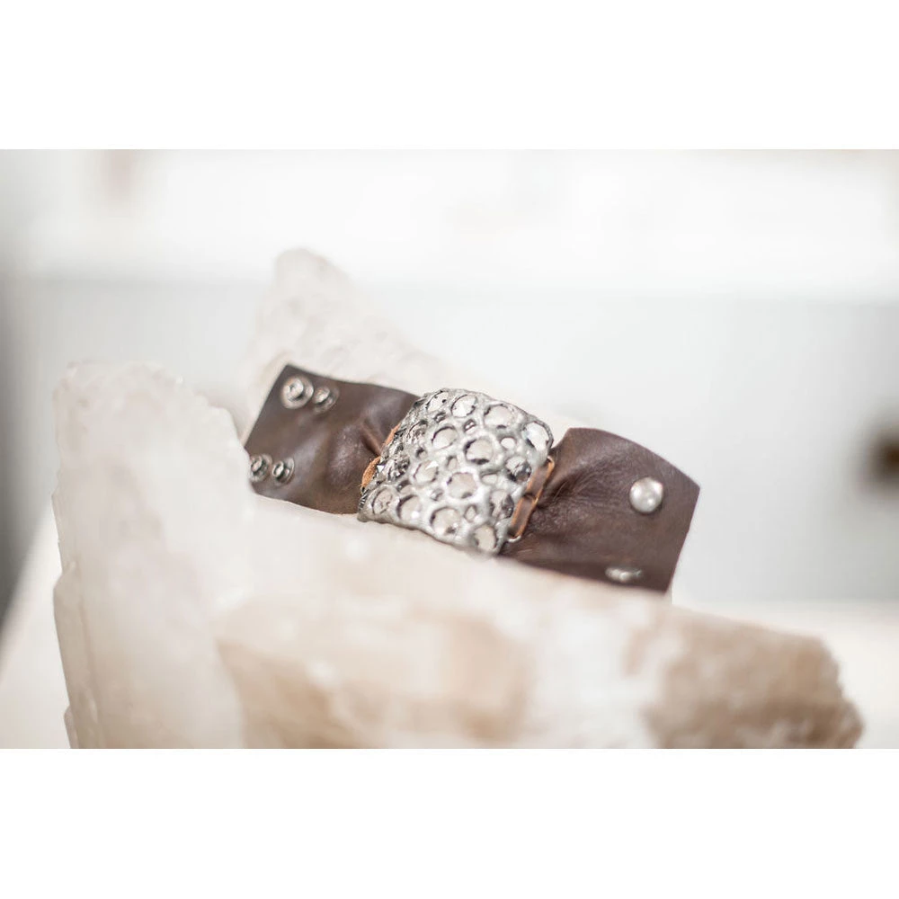 Jamie Dietrich Designs 20 Crystal Leather Cuff - Chocolate 7 Jamie Dietrich Designs 20 Crystal Leather Cuff - Chocolate