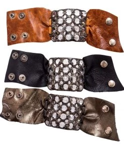 Jamie Dietrich Designs 20 Crystal Leather Cuff - Bronze 11 Jamie Dietrich Designs 20 Crystal Leather Cuff - Bronze