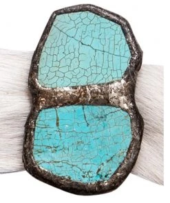 Jamie Dietrich Designs Turquoise Cuff - Black Leather Single