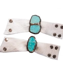 Jamie Dietrich Designs Turquoise Cuff - Black Leather Single