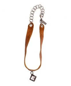 Jamie Dietrich Designs Diamond Drop Crystal Choker - Caramel Necklaces