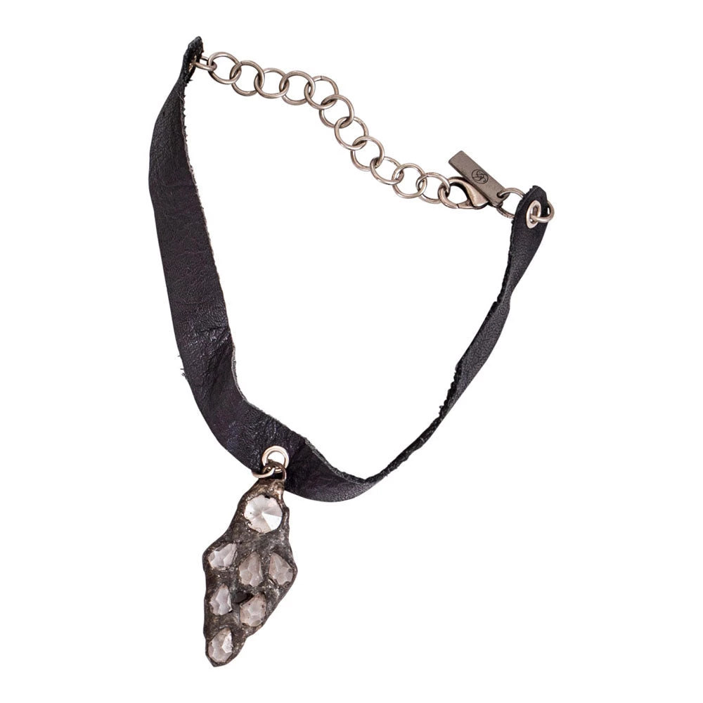 Jamie Dietrich Designs Diamond Head Crystal Choker - Caramel 2 Jamie Dietrich Designs Diamond Head Crystal Choker - Caramel