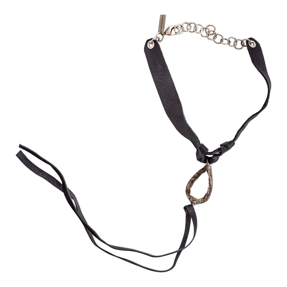 Jamie Dietrich Designs Necklaces Crystal Tear Drop Choker - Black 1 Jamie Dietrich Designs Necklaces Crystal Tear Drop Choker - Black