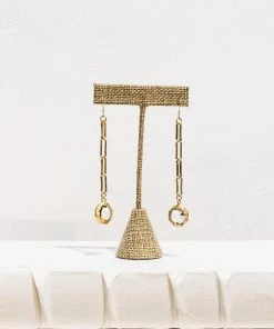 Jamie Dietrich Designs Piper 18 Karat Gold Crystal Earrings Jewelry