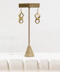 Jamie Dietrich Designs Quinn 18 Karat Gold Crystal Earrings Jewelry