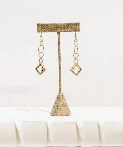 Jamie Dietrich Designs Raelynn 18 Karat Gold Crystal Earrings Jewelry