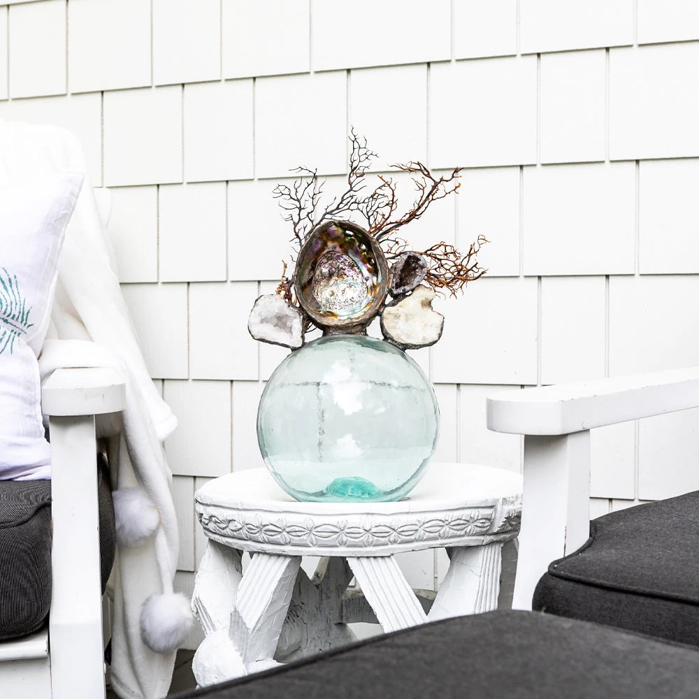 Jamie Dietrich Designs Abalone Geode Seafan Float (Large) Glass Floats 2 Jamie Dietrich Designs Abalone Geode Seafan Float (Large) Glass Floats