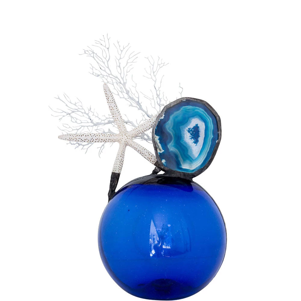 Jamie Dietrich Designs Navy Float - Blue Agate Starfish (Large) Glass Floats 1 Jamie Dietrich Designs Navy Float - Blue Agate Starfish (Large) Glass Floats