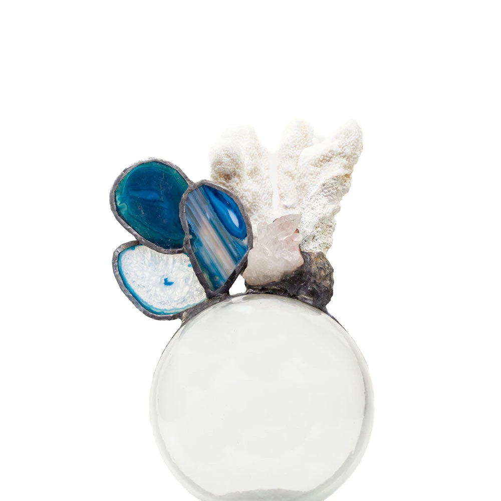 Jamie Dietrich Designs Blue Agate Coral Float (Medium) 1 Jamie Dietrich Designs Blue Agate Coral Float (Medium)