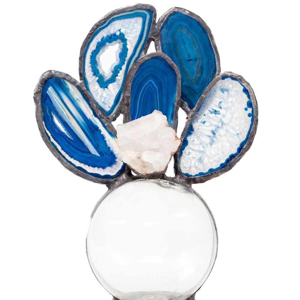 Jamie Dietrich Designs Glass Floats Blue Agate Cluster Float (Medium) 1 Jamie Dietrich Designs Glass Floats Blue Agate Cluster Float (Medium)