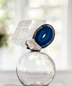 Jamie Dietrich Designs Glass Floats Blue Agate Selenite S Geode Float (Medium)