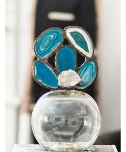 Jamie Dietrich Designs Blue/Aqua Agate Cluster Float (Medium) Glass Floats