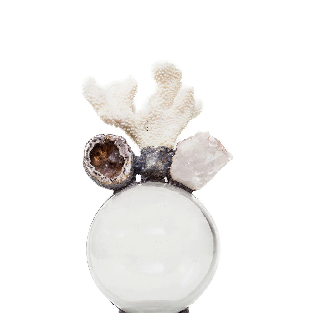 Jamie Dietrich Designs Coral Geode Occos Float (Medium) Glass Floats 1 Jamie Dietrich Designs Coral Geode Occos Float (Medium) Glass Floats