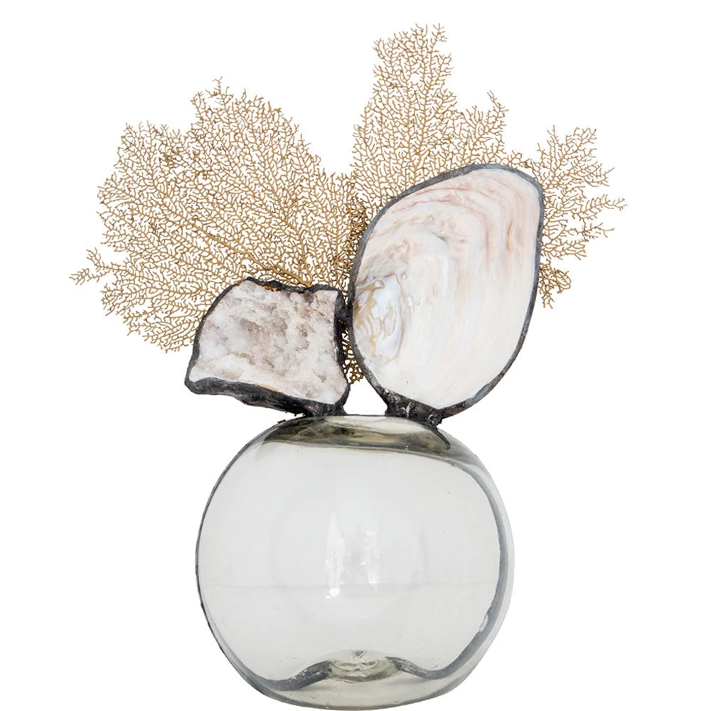 Jamie Dietrich Designs Clam Geode Seafan Float - (Medium) Glass Floats 1 Jamie Dietrich Designs Clam Geode Seafan Float - (Medium) Glass Floats