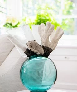 Jamie Dietrich Designs Glass Floats Coral Selenite S&S Teal Float - (Medium)