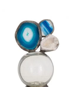 Jamie Dietrich Designs Blue Agate Double Float (Small) Glass Floats