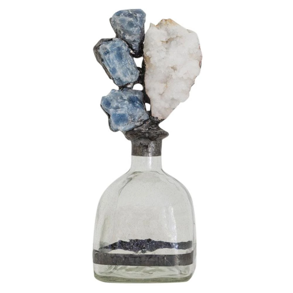 Jamie Dietrich Designs Blue Calcite Geode Bottle HOME DÉCOR 1 Jamie Dietrich Designs Blue Calcite Geode Bottle HOME DÉCOR