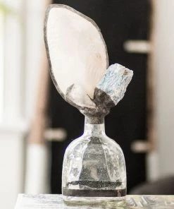 Jamie Dietrich Designs Blue Kyanite Geode Shell Bottle HOME DÉCOR