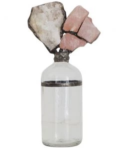 Jamie Dietrich Designs Rose Quartz Geode Bottle HOME DÉCOR