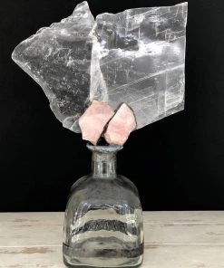 Jamie Dietrich Designs HOME DÉCOR Selenite S Rose Quartz Bottle